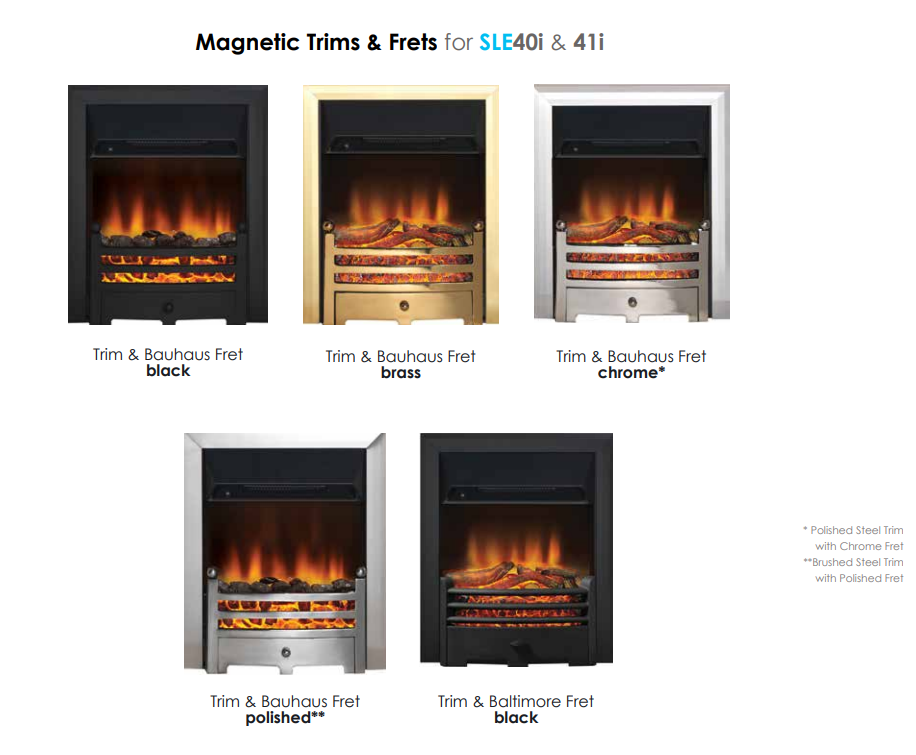 Solution Fires SLE41i Electric Inset Fire (With Trim & Fret)