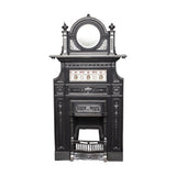 Original Victorian Combination Fireplace with Mirror and Tiles