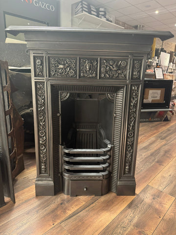Original cast iron bedroom combination fireplace