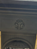 Reproduction cast iron tiled combination fireplace