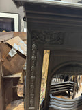 Reproduction cast iron tiled combination fireplace