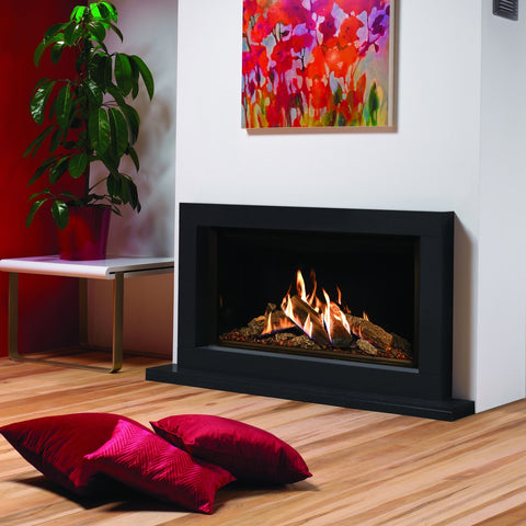 Gazco Reflex 105 Gas Fire - Sorrento Surround - Graphite Granite