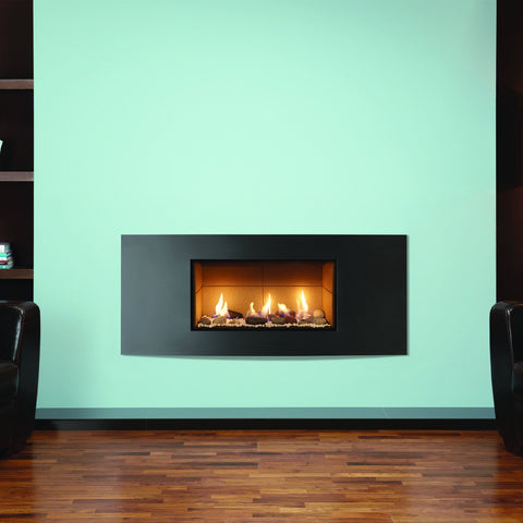 Gazco Studio 1 Glass-Fronted Gas Fire - Pebble & Stone Effect