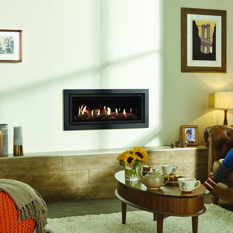 Gazco Studio 2 Glass-Fronted Gas Fire - Log Effect