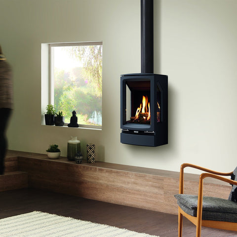 Gazco Vouge Midi T Wall Mount Contemporary Gas Stove