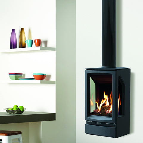 Gazco Vouge Midi T Wall Mount Contemporary Gas Stove