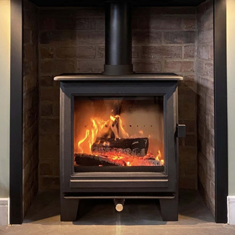 Clock Sudbury 5kW Woodburning Stove